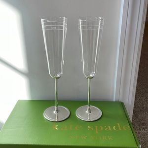 Kate Spade Mr. & Mrs. Champagne Flutes